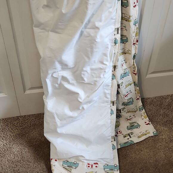 Curtain With Vintage Camper Print Trailers Camping RV Farmhouse Road Trip 73X42 - Picture 5 of 7